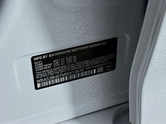 2021 BMW 5 Series 530i