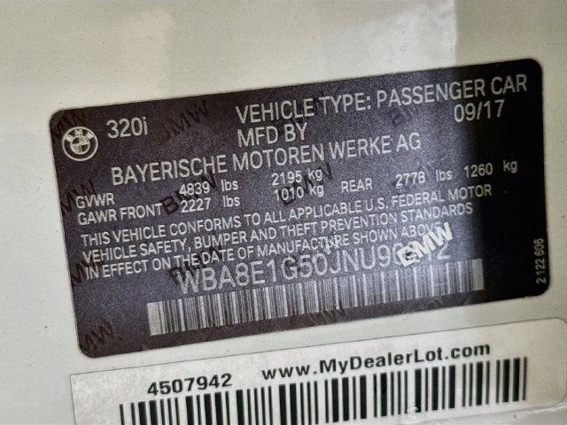 2018 BMW 3 Series 320i