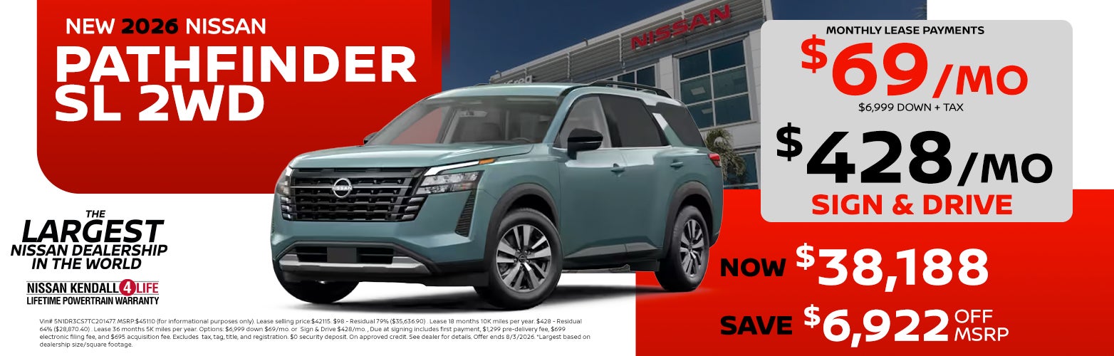 New 2026 Nissan Pathfinder SL 2WD at HGreg Nissan Kendall in Palmetto Bay 