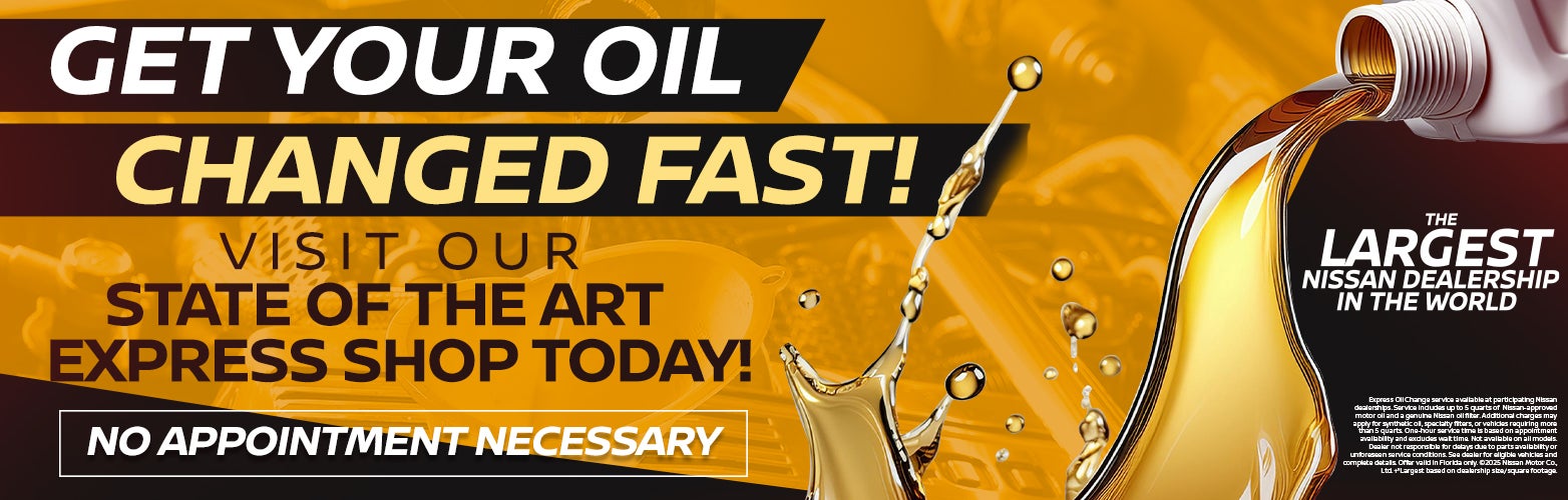 Get Your Oil Changed Fast at HGreg Nissan Kendall in Palmetto Bay FL